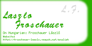 laszlo froschauer business card